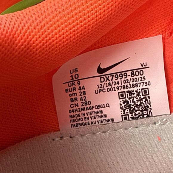 Men’s size 10-Nike Zoom Rival XC 6 Neon Orange Volt Track Spikes DX7999-800 main image 7